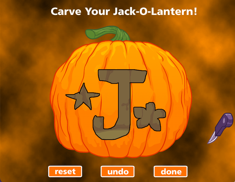 Carve Pumpkin Flash Game