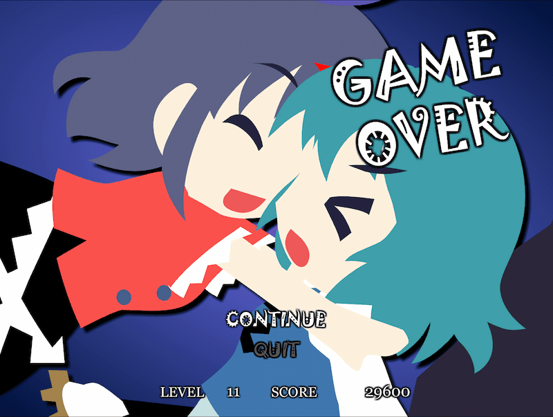 Graveyard Trippers Game Over Screen