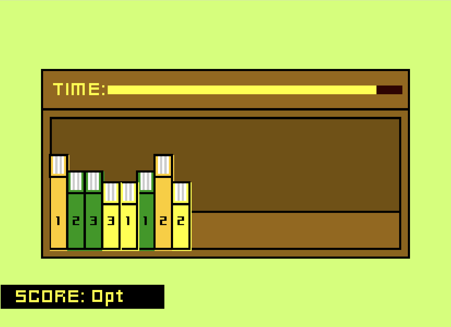 Book sorting Flash game