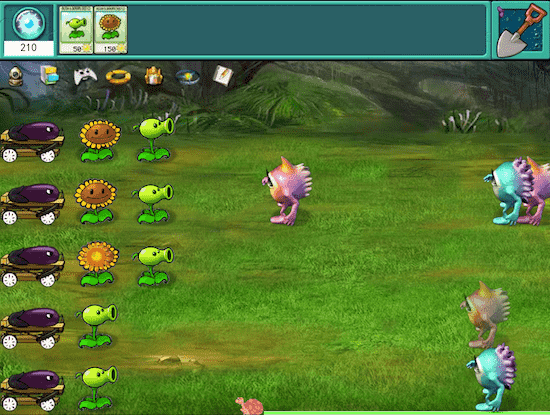 Plants vs Aliens Flash Game