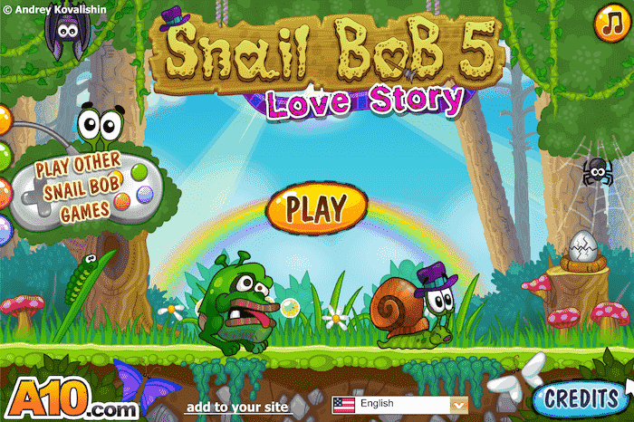 Snail Bob 5 Main Menu