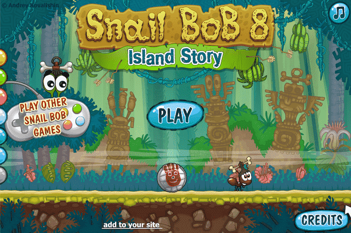 Snail Bob 8 Main Menu